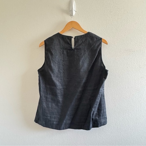 Quince Black European Linen Sleeveless Top size Large - Picture 9 of 15